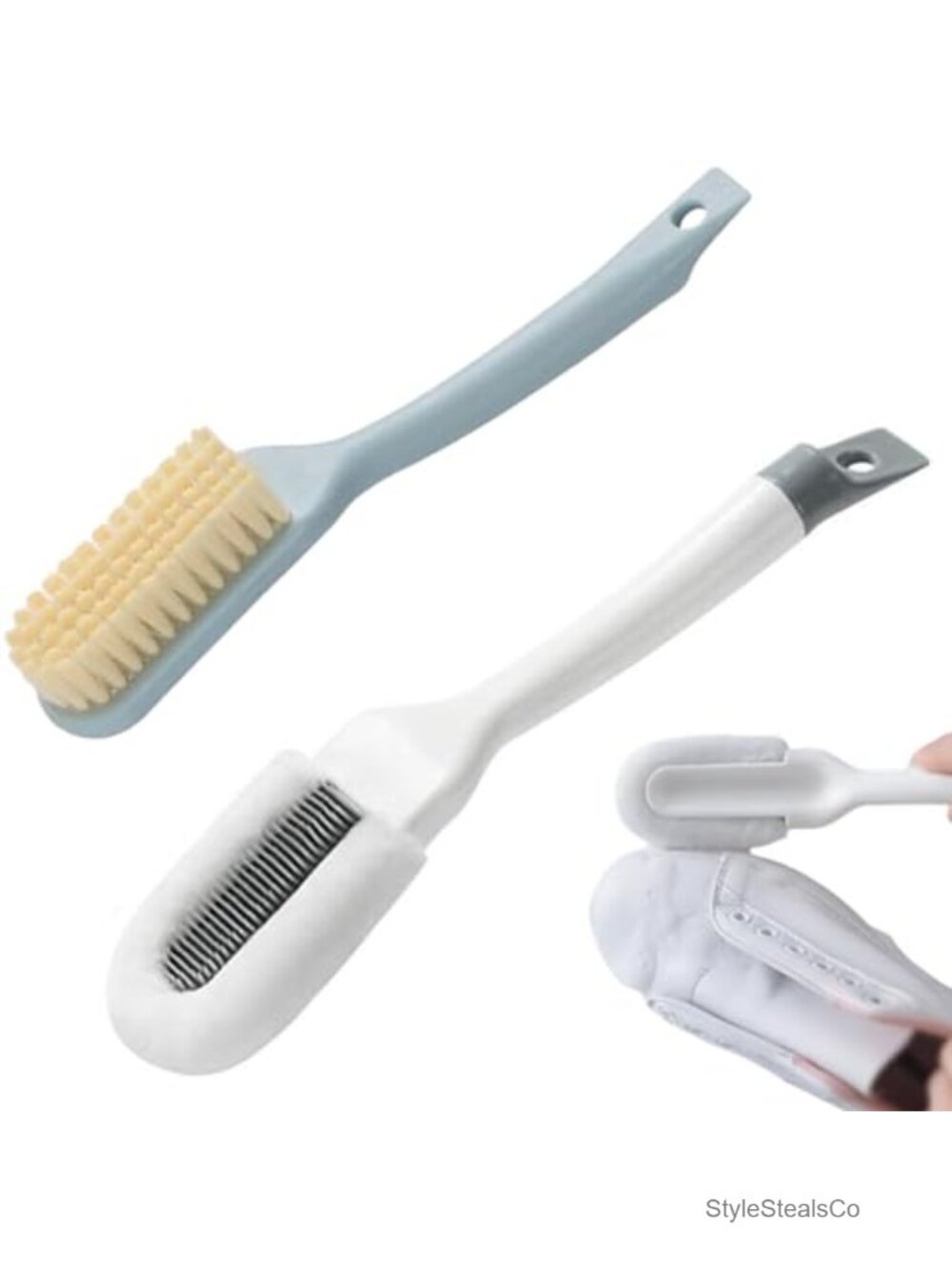Shoe Cleaning Brush Set Soft Bristle Sneaker Scrubber with Long Handle